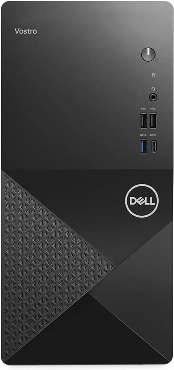 Dell Vostro 3030 MT, Intel Core i3 14100, 8GB DDR5 4800, 512GB M.2 PCIe NVMe SSD, Ubuntu, No ODD, Wired Keyboard and Mouse, Black, 1 Year Warranty, Front Ports: One USB 3.2 Gen 1 Type A, Two USB 2.0, One USB 3.2 Gen 1 Type-C, One Combo Jack, Rear Ports: Two USB 3.2 Gen 1 Type A, Two USB 2.0, One RJ4
