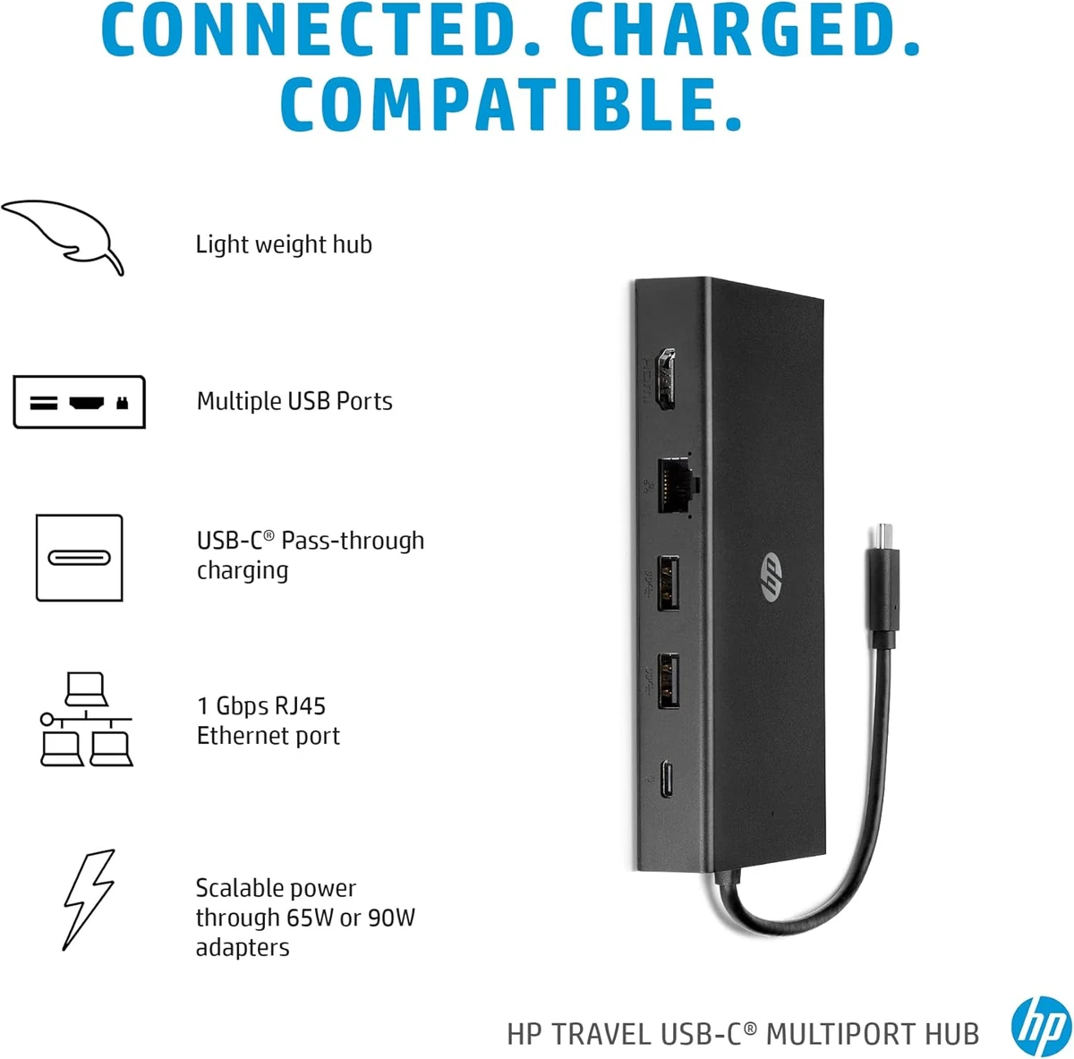 HP 11-in-1 Travel USB-C Multi Port Hub thumbnail 3
