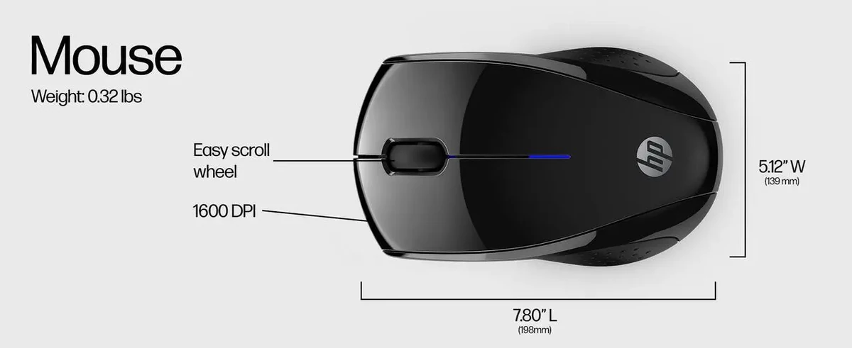 HP Wireless Mouse 200 Black thumbnail 2