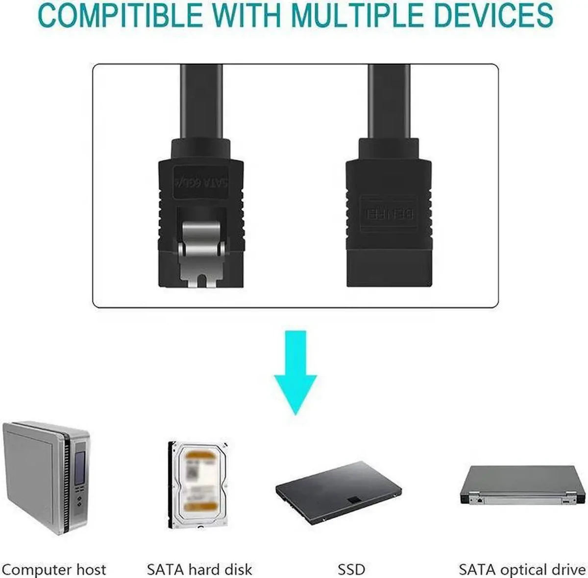 VENTION SATA 3.0 CABLE 0.5M RED thumbnail 4