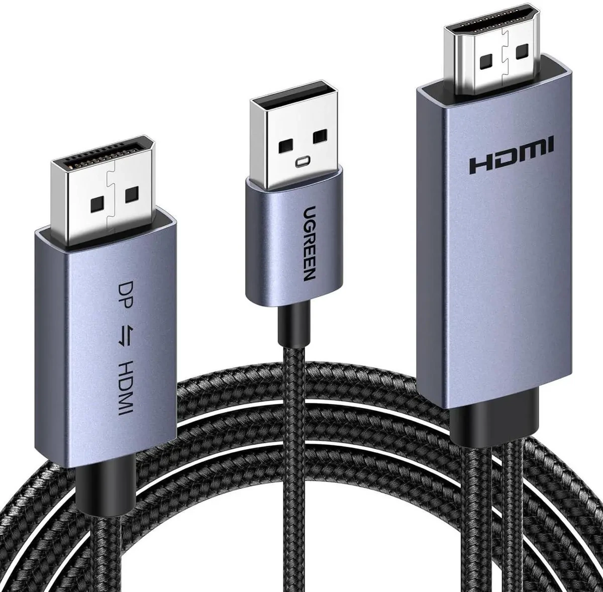 UGREEN DisplayPort Male to HDMI Male Cable 5m (Black)