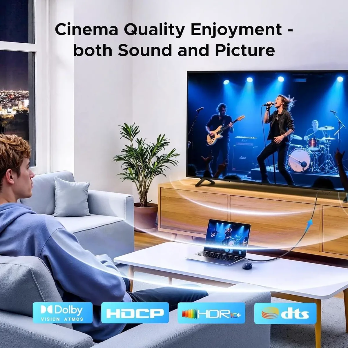 UGREEN DisplayPort Male to HDMI Male Cable 5m (Black) thumbnail 4