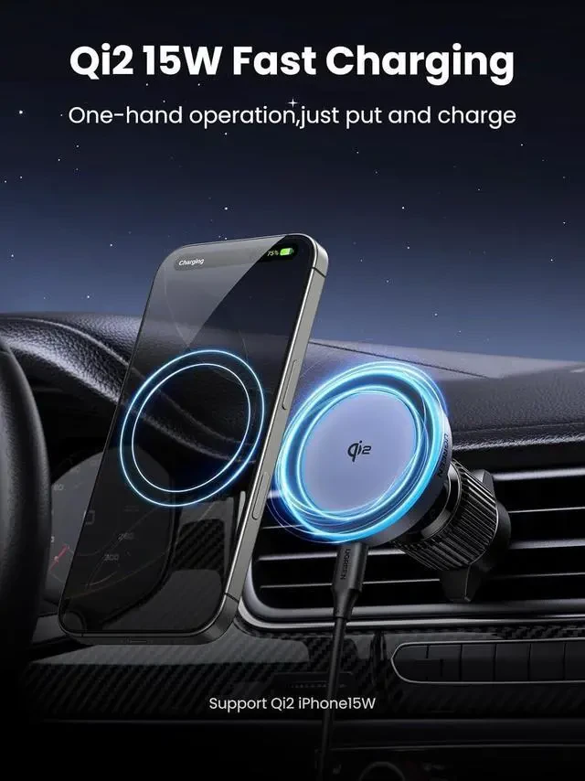 UGREEN Magnetic Car Wireless Charger thumbnail 4