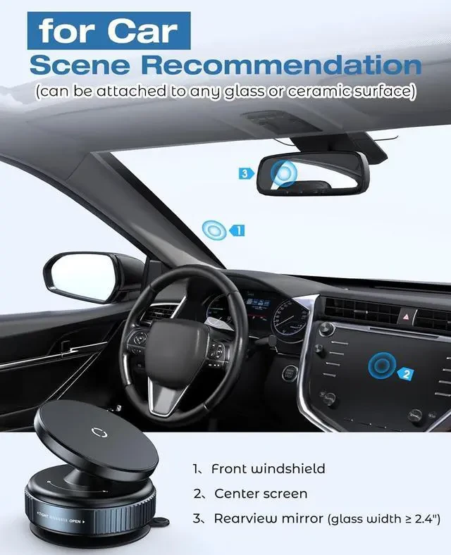 UGREEN Waterfall-Shaped Suction Cup Phone Mount thumbnail 3