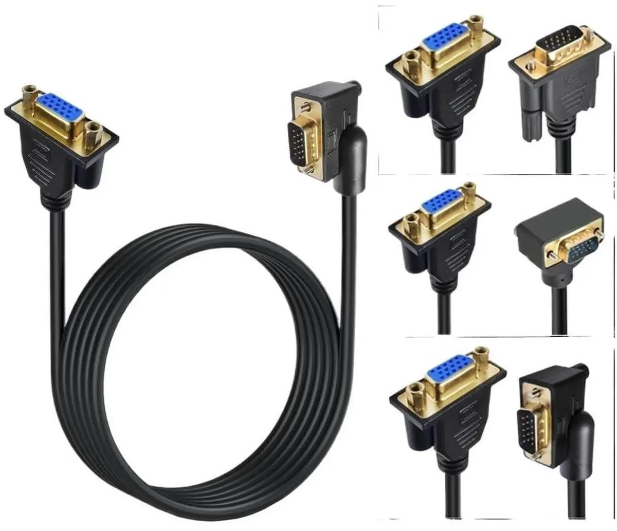 VENTION VGA(3+6) MALE TO MALE CABLE WITH FERRITE CORES 8METER BLACK