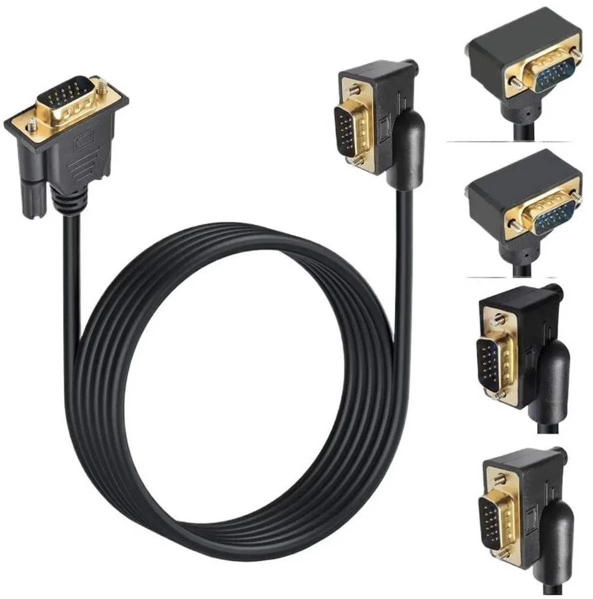 VENTION VGA(3+6) MALE TO MALE CABLE WITH FERRITE CORES 8METER BLACK thumbnail 4