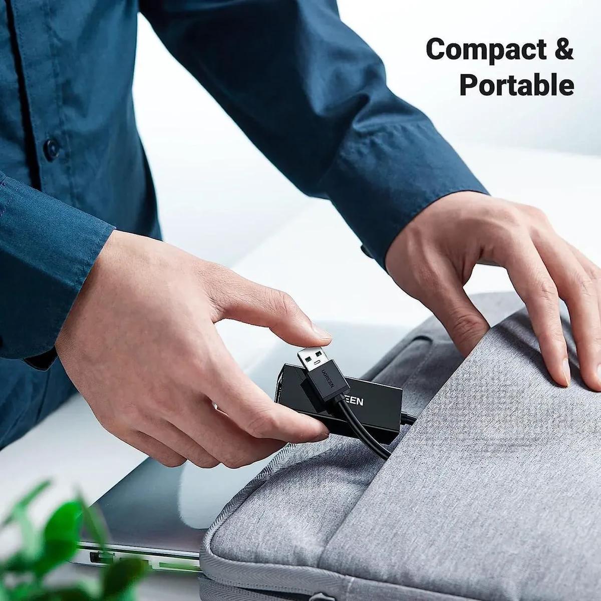 UGREEN USB-C to RJ45 Gigabit Ethernet + USB-A 3.0 (3 Ports) Adapter thumbnail 2