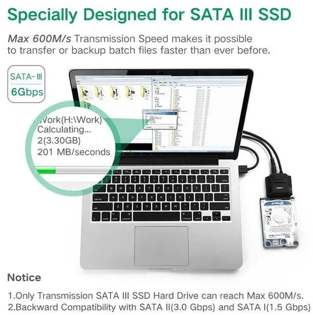 UGREEN USB-C 3.0 to 2.5-Inch SATA Converter 50cm thumbnail 4