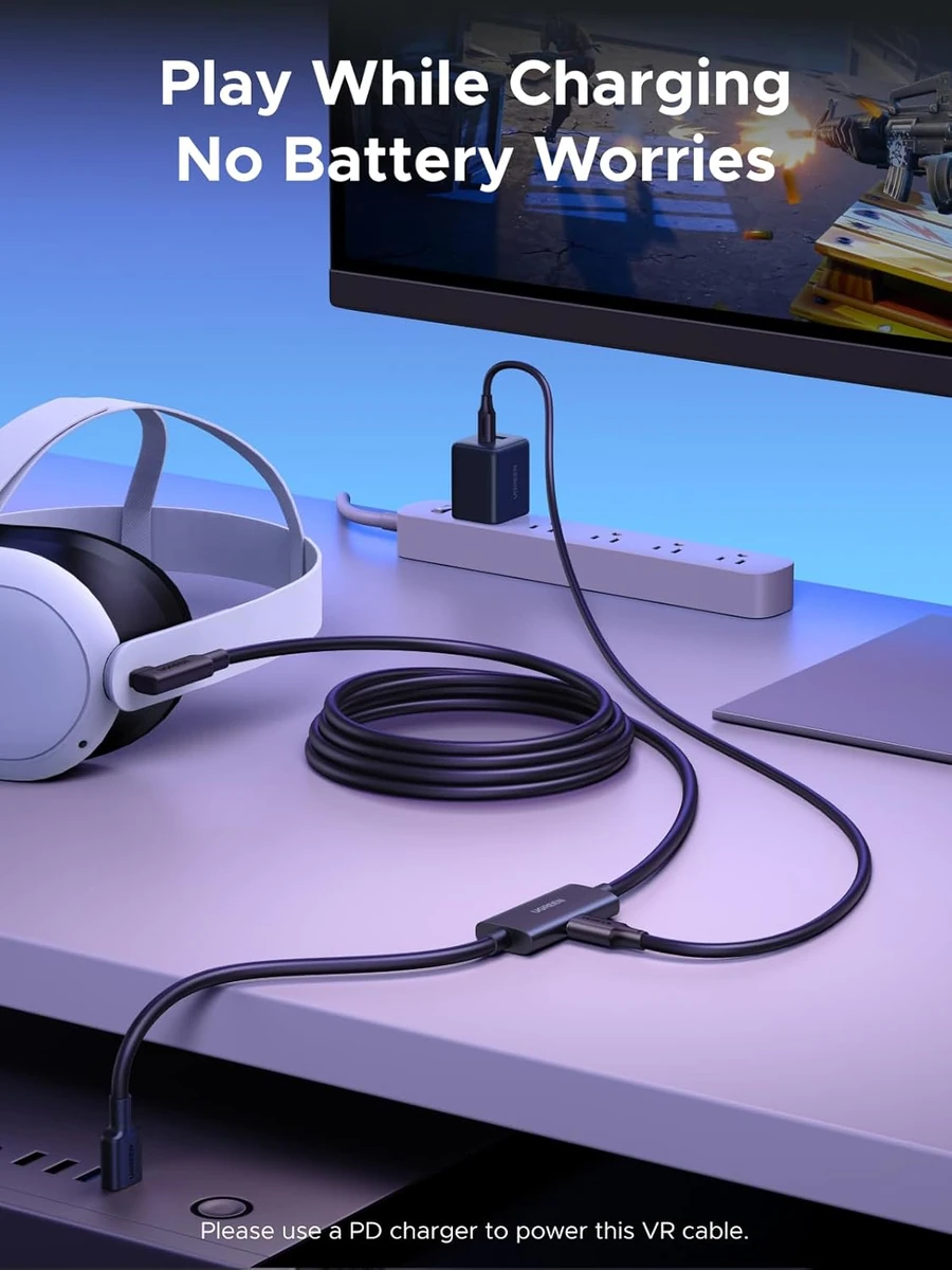 UGREEN Right Angle USB-C to USB-C Link Cable 5m (Black) thumbnail 3