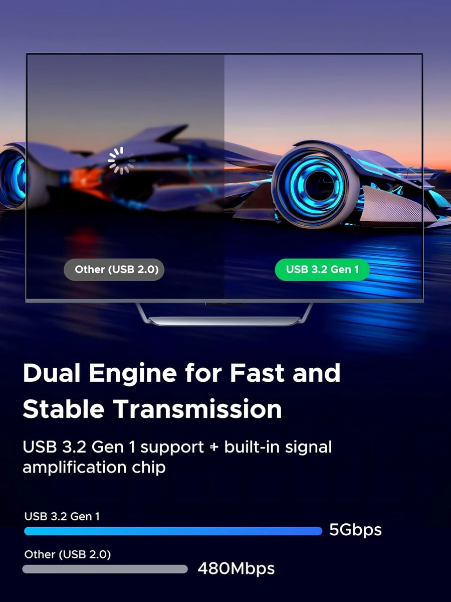 UGREEN Right Angle USB-C to USB-C Link Cable 5m (Black) thumbnail 4