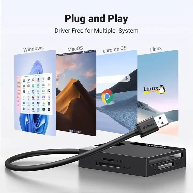 UGREEN USB-A 3.0 All-in-One Card Reader 50cm