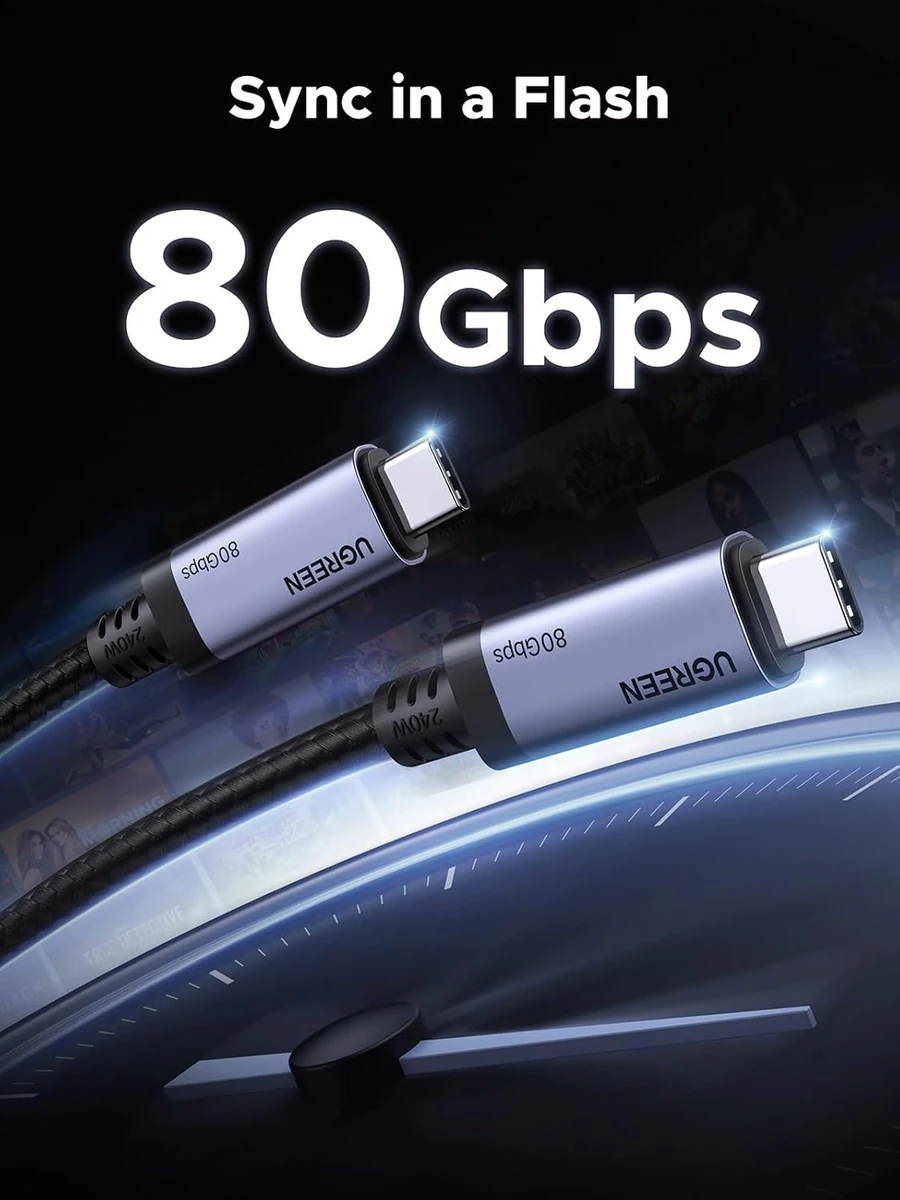 UGREEN USB-C 3.1 Gen1 Male to Male 3A Data Cable (60W, 4K@60Hz) 1.5m