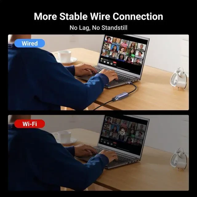 UGREEN USB-A 3.0 to RJ45 Gigabit Ethernet Adapter (Space Gray) thumbnail 4