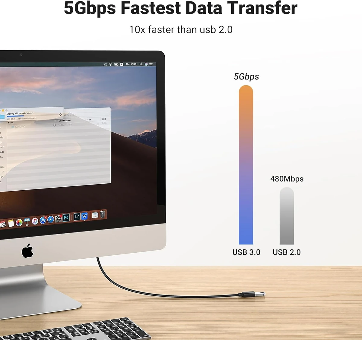 UGREEN USB-A 3.0 Male to Female Extension Cable 10m Black