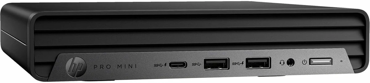 HP Pro Mini 400 G9 Desktop PC, Intel Core i7 14700T, 8GB DDR5 4800, 512GB PCIe NVMe M.2 SSD, FreeDOS, No ODD, Intel Wi-Fi 6E AX211 (2x2) and Bluetooth 5.3 wireless card, HP 125 Wired Keyboard & Mouse, Black, 1 Year Warranty from Seller, Front Ports: One headphone/microphone combo, One SuperSpeed USB
