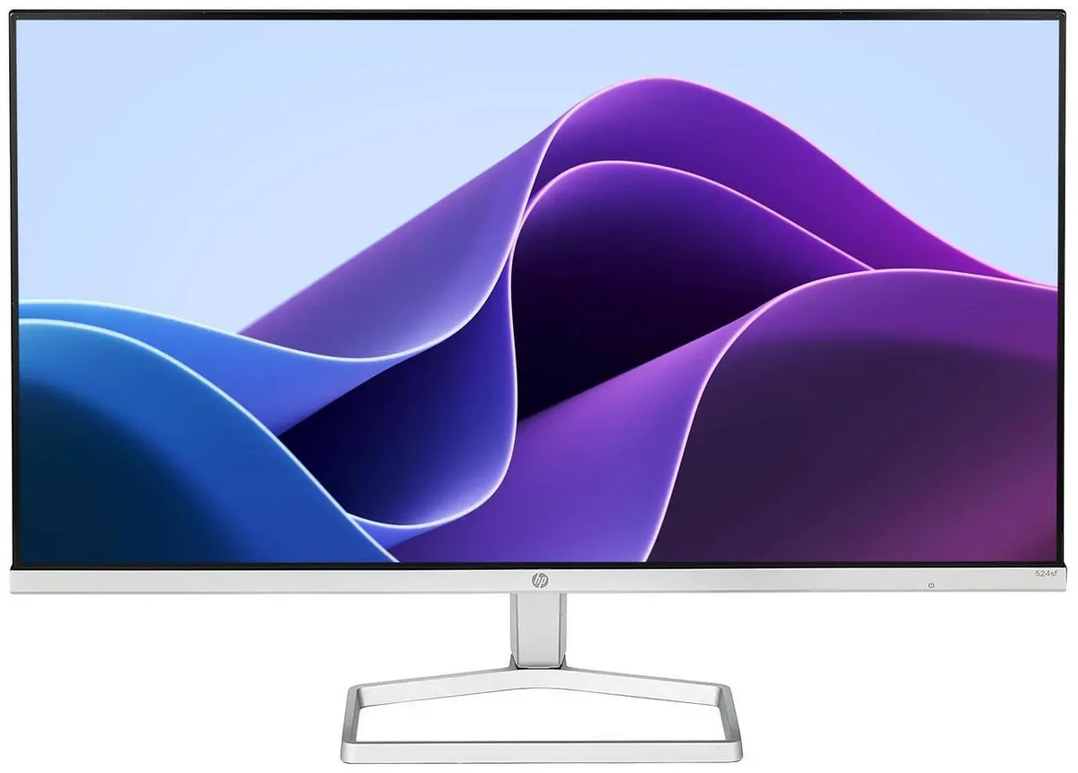 HP 524sw Series 5 23.8" FHD Monitor, White Color, Connectivity: 1 VGA, 1 HDMI 1.4
