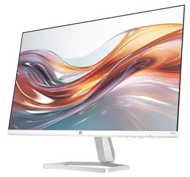 HP 524sa Series 5 23.8" FHD Monitor, Integrated Speakers, White Color, Connectivity: 1 VGA, 1 HDMI 1.4, 1 3.5 mm Audio Jack (Audio Out), 1 3.5 mm Audio Jack (Audio In)