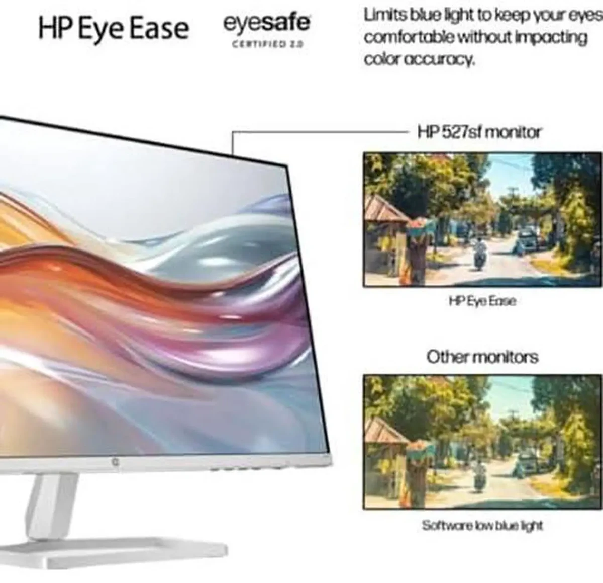 HP 527sf Series 5 27" FHD Monitor, Black Color, Connectivity: 1 VGA, 2 HDMI 1.4