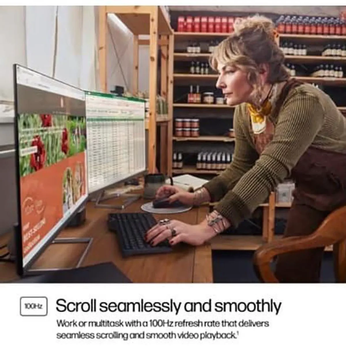 HP 527sf Series 5 27" FHD Monitor, Black Color, Connectivity: 1 VGA, 2 HDMI 1.4 thumbnail 2