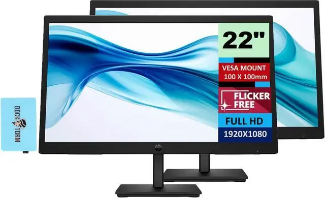 HP Series 3 Pro 21.45" FHD Monitor, Black Color Connectivity: 1 VGA, 1 HDMI 1.4