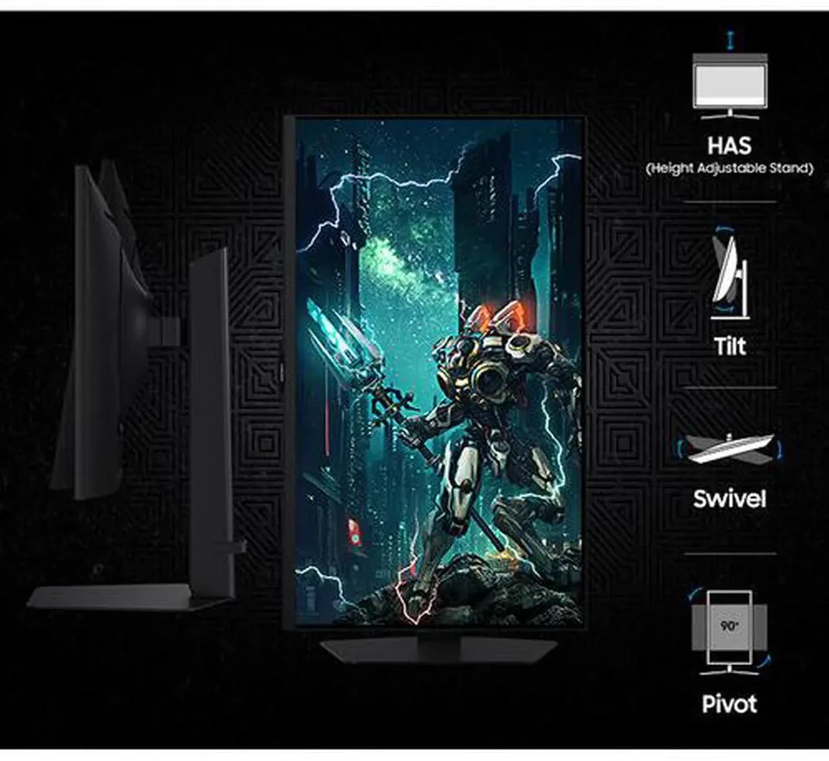 Samsung S30GD 27" FHD Monitor, Black Color Connectivity: 1 VGA, 1 HDMI 1.4 thumbnail 3