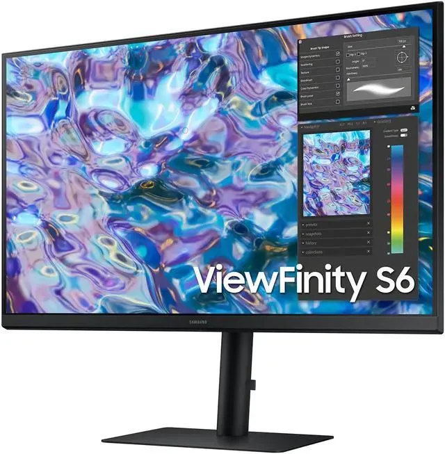 Samsung S60D 27" QHD Monitor, Height/Tilt/Swivel/Pivot Adjustable, Black Color Connectivity: 1 DisplayPort, 1 HDMI, 1 USB-C, 1 Ethernet, 1 Headphone thumbnail 4