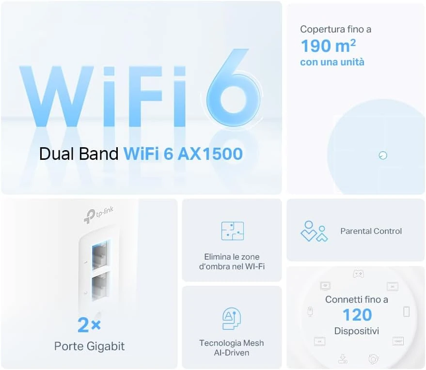 TP-Link Deco X10 AX1500 Whole Home Mesh WiFi 6 System (3 Pack)