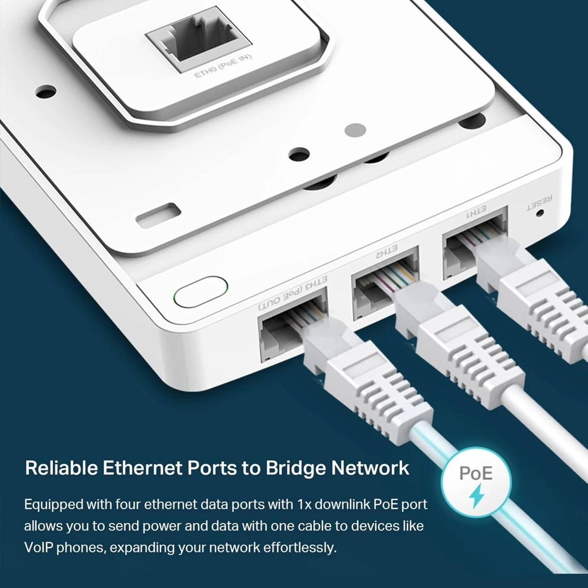 TP-Link Omada AC1200 Wireless MU-MIMO Gigabit Wall-Plate Access Point