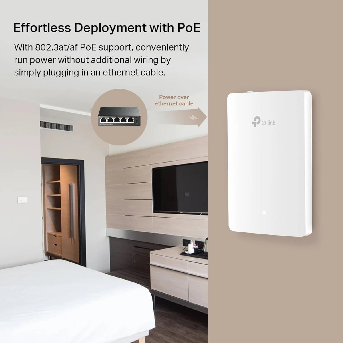 TP-Link Omada AC1200 Wireless MU-MIMO Gigabit Wall-Plate Access Point thumbnail 2