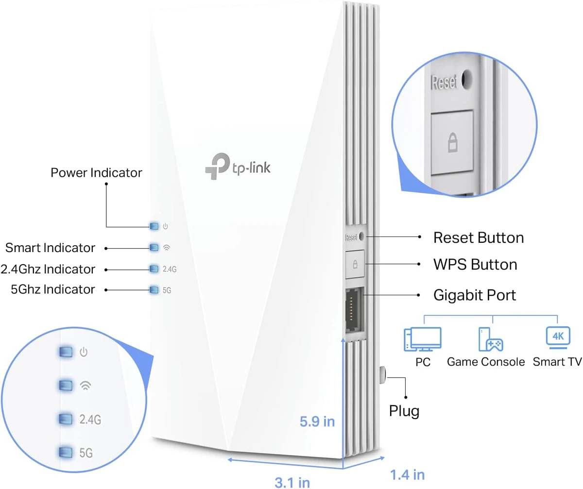 TP-Link AX1800 Wall Plate WiFi 6 Access Point thumbnail 3