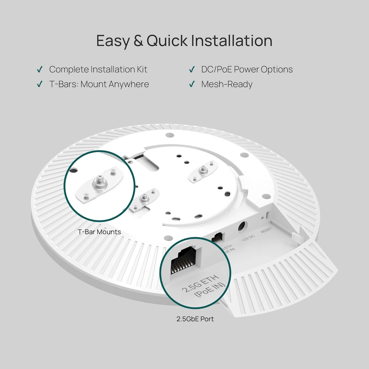 TP-Link BE3600 Ceiling Mount Tri-Band Wi-Fi 7 Access Point thumbnail 4