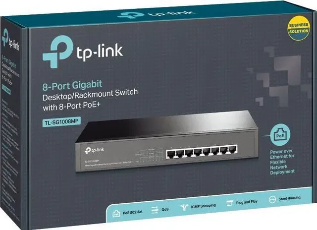 TP-Link 8-Port 10/100/1000Mbps Gigabit Desktop/Rackmount Switch with 8-Port PoE+ thumbnail 2