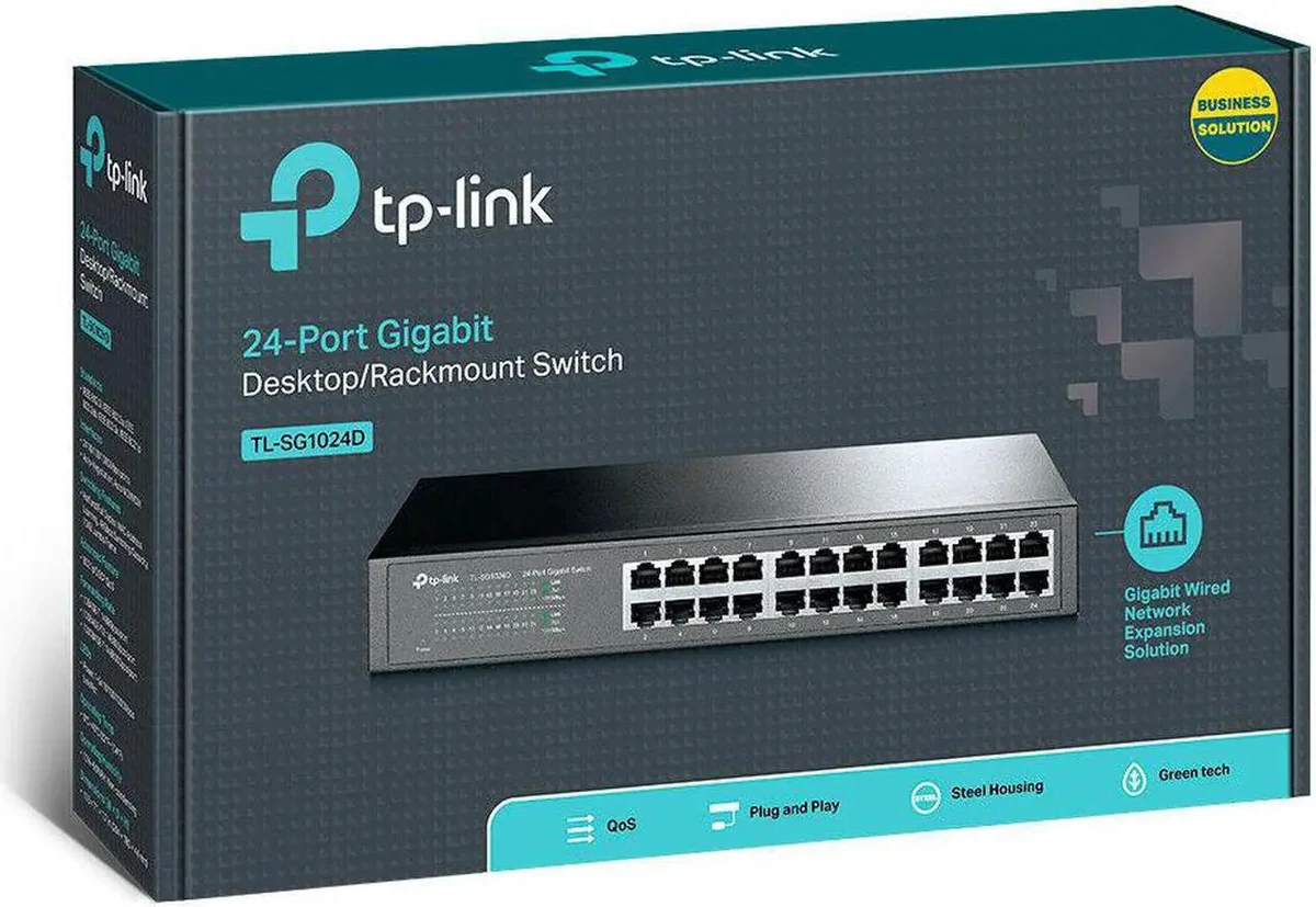 TP-Link 24-Port 10/100/1000Mbps Gigabit Desktop Rackmount Switch