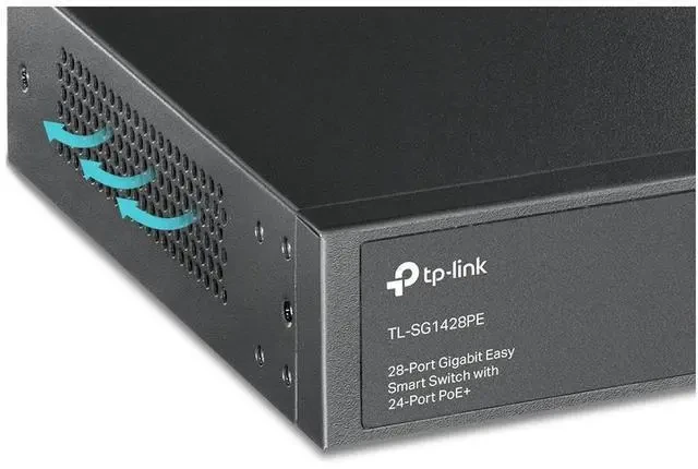 TP-Link 28-Port 10/100/1000Mbps Gigabit Easy Smart Switch with 24-Port PoE+ thumbnail 2