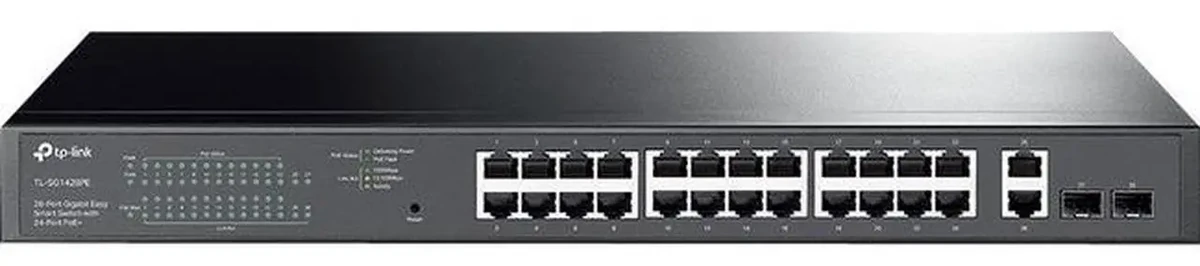TP-Link 28-Port 10/100/1000Mbps Gigabit Easy Smart Switch with 24-Port PoE+ thumbnail 3