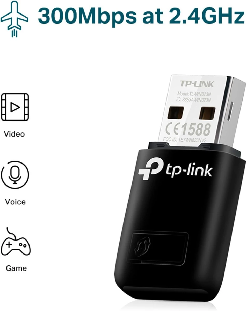 TP-Link 300Mbps Wireless N Mini USB Adapter thumbnail 3