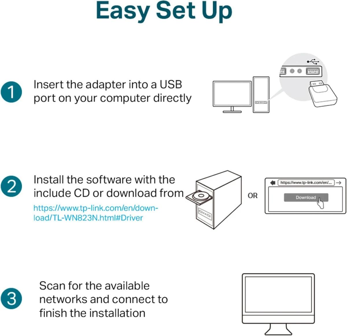 TP-Link 300Mbps Wireless N Mini USB Adapter thumbnail 4