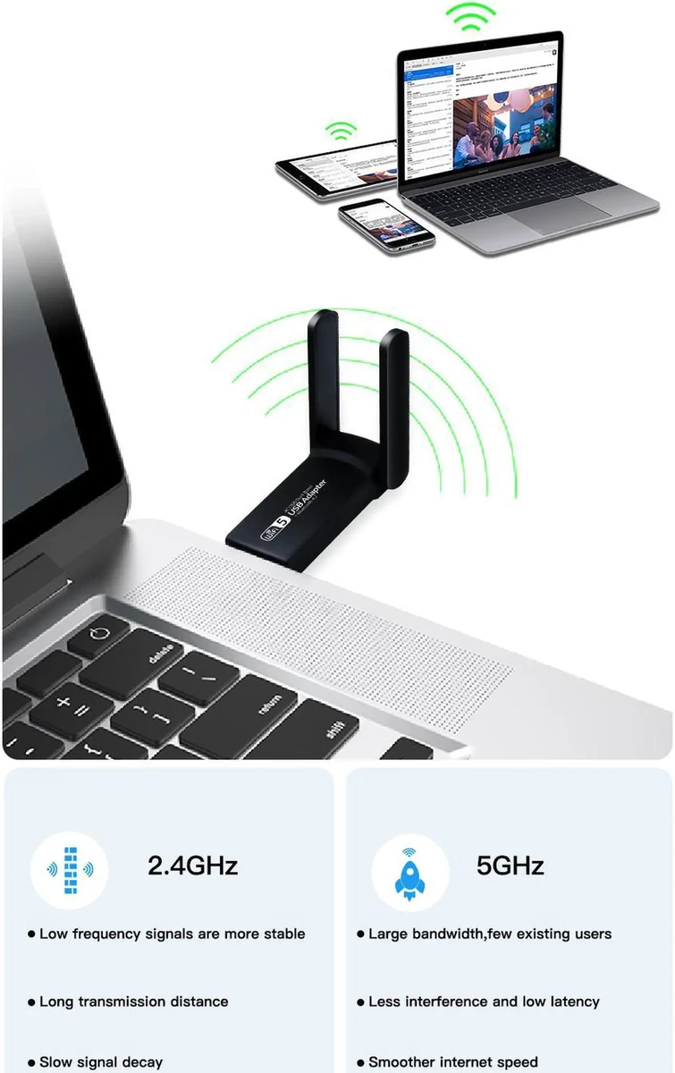 UGREEN AC1300 Dual-Band Wireless USB Adapter thumbnail 3