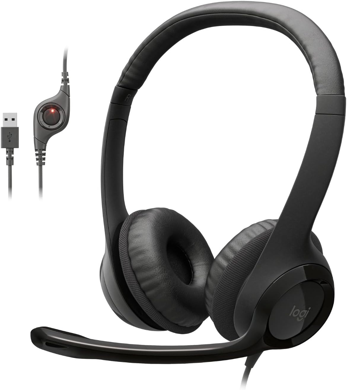 Logitech H340 USB-A Headset with Noise Cancelling Mic thumbnail 2