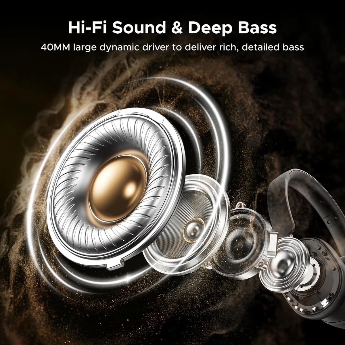 UGREEN Studio Pro Hybrid Active Noise-Cancelling Headphones White thumbnail 3