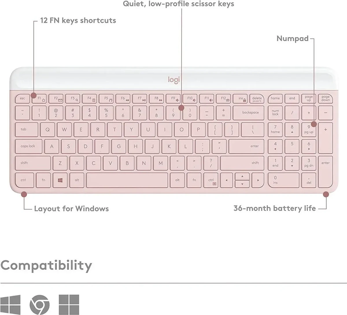 Logitech MK470 Slim Wireless Keyboard and Mouse Combo thumbnail 4
