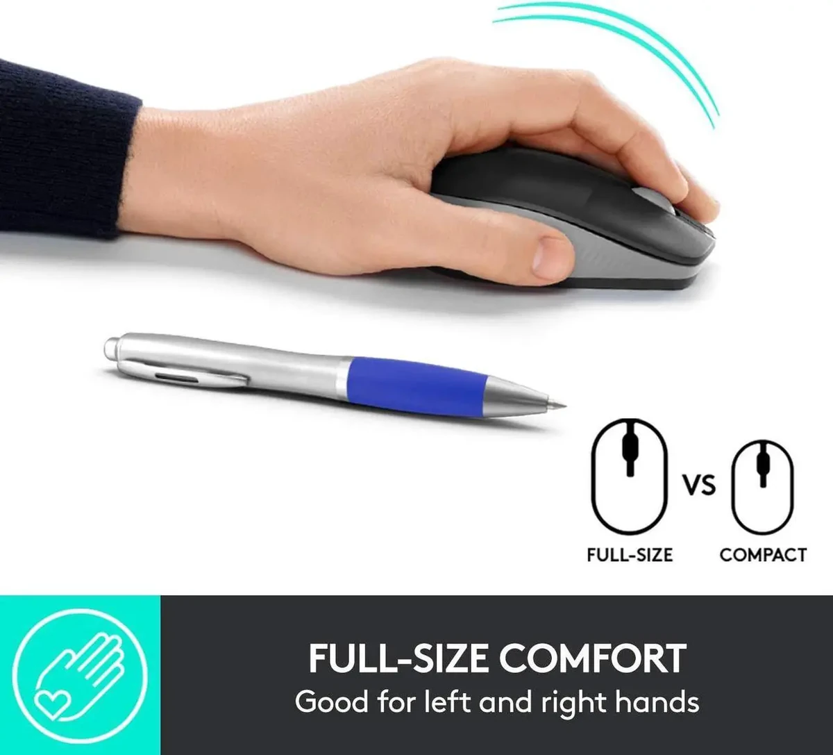 Logitech M190 Full-Size Wireless Mouse thumbnail 2