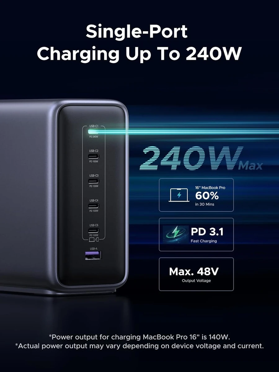 UGREEN GaN 500W Desktop Fast Charger (6-Port) UK thumbnail 4