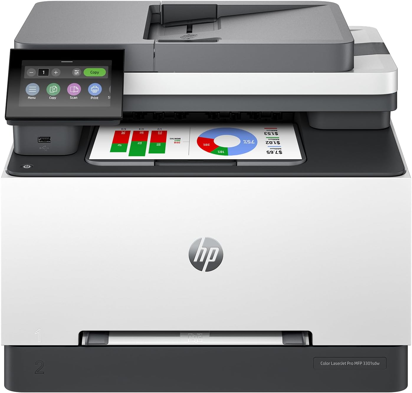 HP Color LaserJet Pro MFP 3303fdw Printer, Print, Copy, Scan and Fax thumbnail 2