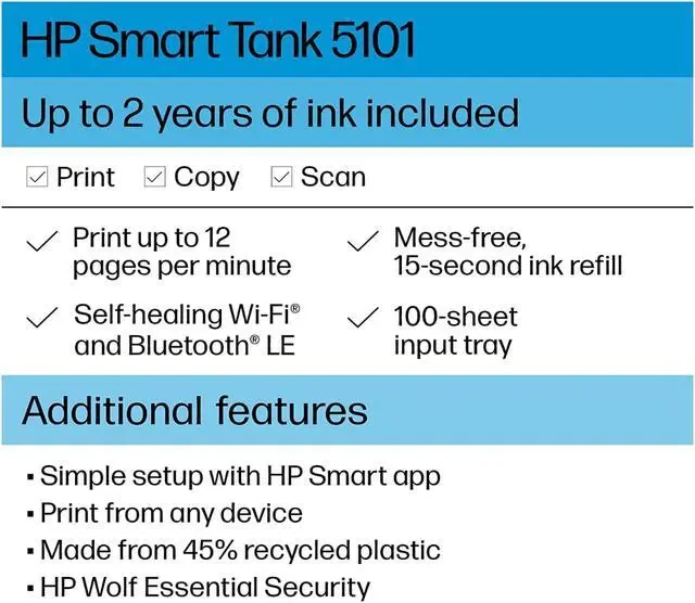 HP Smart Tank 520 All-in-One Printer, Print, Copy and Scan thumbnail 4