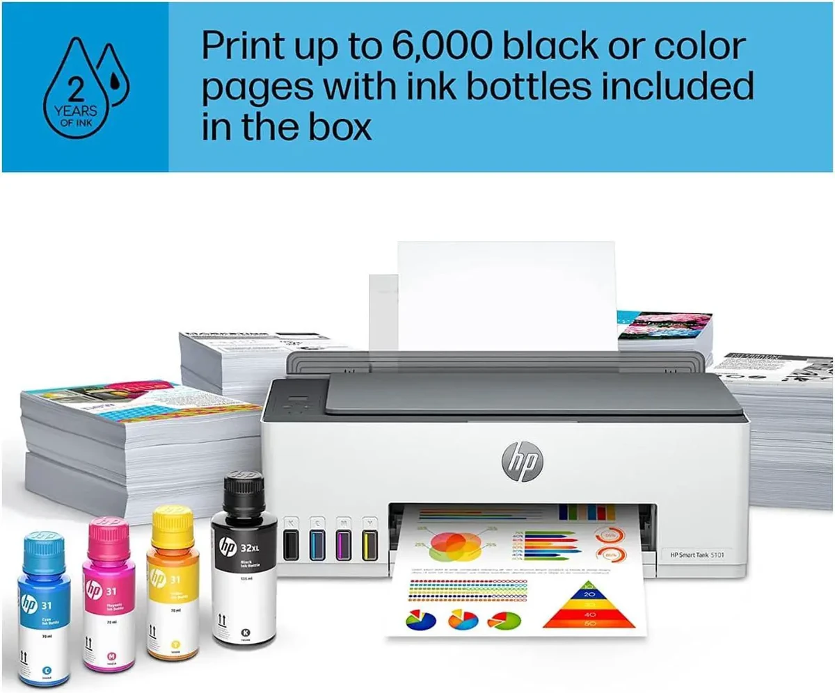 HP Smart Tank 585 All-in-One Printer, Print, Copy and Scan thumbnail 3