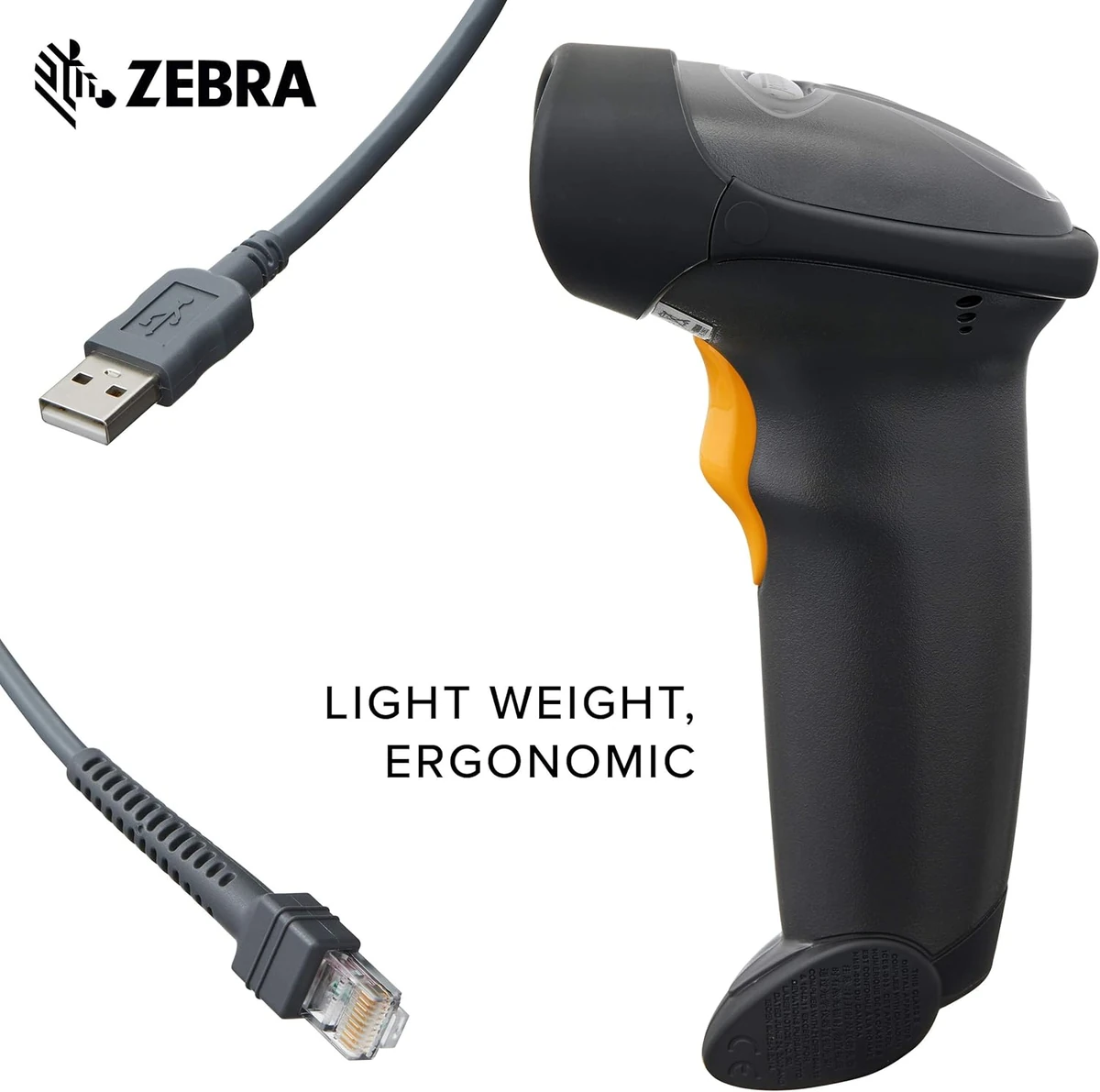Zebra Symbol LS2208 1D Handheld Laser Barcode Scanner thumbnail 4