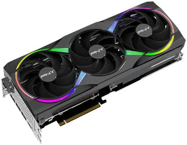 PNY GeForce RTX 5080 ARGB EPIC-X RGB OC Triple Fan 16GB GDDR7 Graphics Card, Display Outputs: 3 x DisplayPort 2.1b, 1 x HDMI 2.1b, Recommended Power Supply: 850W, Power Input: 16-Pin thumbnail 4